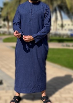 Emirati Donkerblauw "Imperial" Custom Qamis