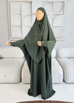 Khimar Set "Dunya" Groen - Medina Silk