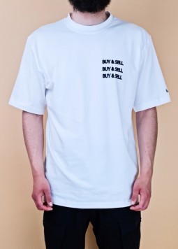 T-Shirt "BUY&SELL" Wit van New Herritage