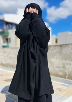 2piece Jilbab voor Meisjes Zwart