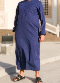 Emirati Donkerblauw Custom Qamis