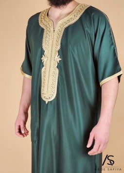 Marokkaanse Kandora "Luxury" Groen/Goud van Rafiq