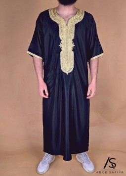 Marokkaanse Kandora "Luxury" Zwart/Goud van Rafiq