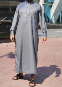 Saudi Grijs "Cashmere" van Custom Qamis