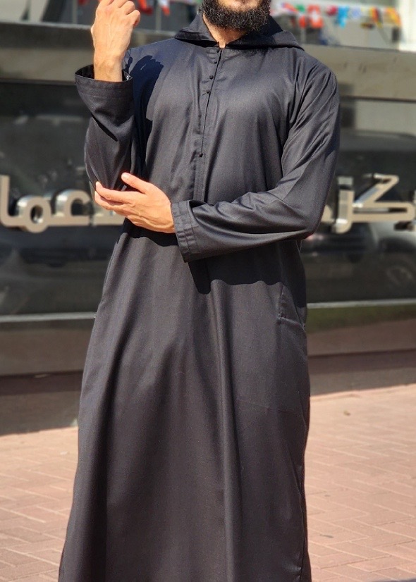 Huisje jaloezie pantoffel Djellaba Zwart van Custom Qamis - THOBES - Islamitische Kleding voor Mannen